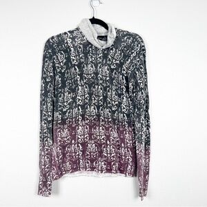 Athleta Cowl‎ Neck Ombre Long Sleeve Shirt Sz M